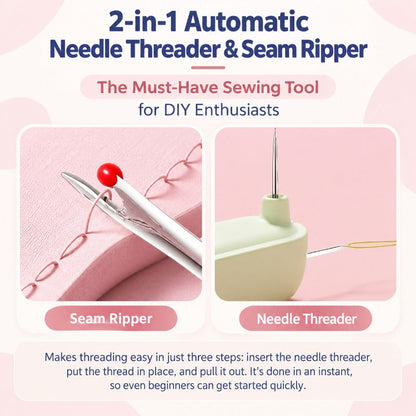 Eptchn 2-in-1 Needle Threader & Seam Ripper Tool