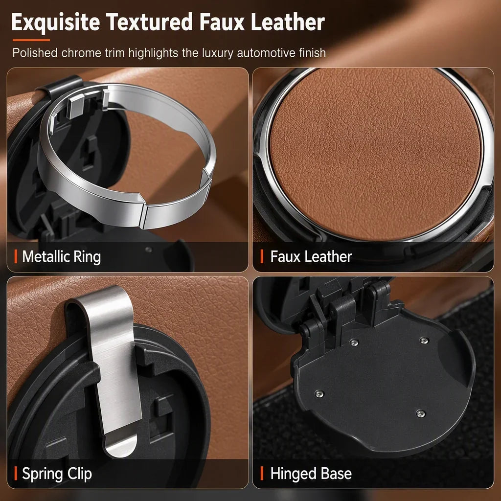 🥤Multifunctional Foldable Car Door Cup Holder Large Diameter Drink and Water Bottle Storage Rack