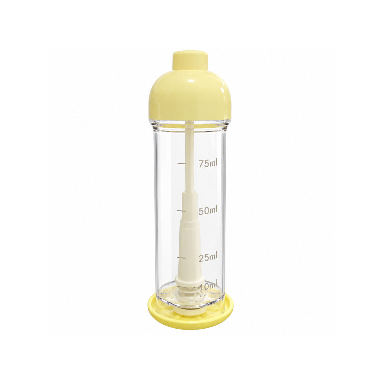 Yellow oil sprayer bottle on a white background