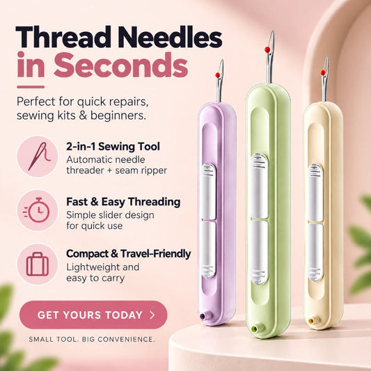 Eptchn 2-in-1 Needle Threader & Seam Ripper Tool