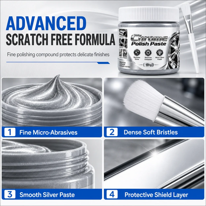 Chrome Polish Paste for a Brilliant, Mirror-Like Shine